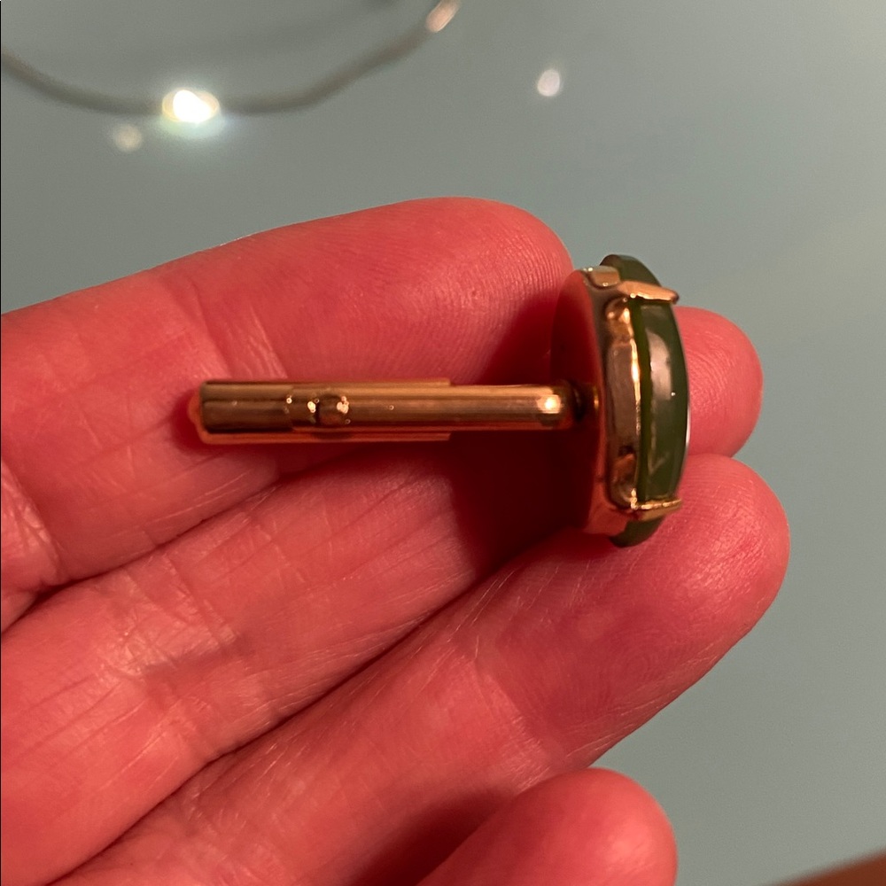 Genuine Jade Cufflinks & Tie Tack - Picture 9 of 13